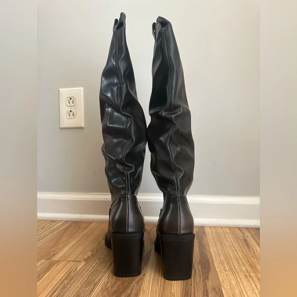 NWOT Madden Girl Alabama Cowgirl Boots Women's Dark Brown Size 5.5 M